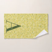 Letter Een donkergroene en gele vrijheid Bad Handdoek (Handdoek)