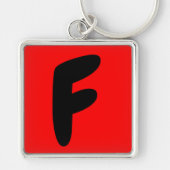 letter f , abeceddario , initiaal sleutelhanger (Voorkant)