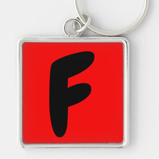 letter f , abeceddario , initiaal sleutelhanger (Voorkant)