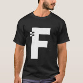 Letter F Alphabet Initiaal Monogram T-shirt (Voorkant)