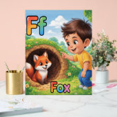 Letter F Alphabet Poster – F is for Fox (Huwelijk)