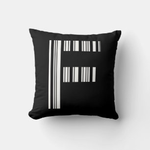 LETTER F BAR CODE Eerste Initiaal Barcodepatroon Kussen