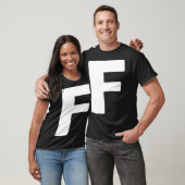 Letter F big and bold white T-shirt (Unisex)