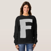 Letter F big and bold white Trui (Voorkant volledig)