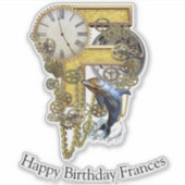 Letter F Birthday Customization Sticker (Voorkant)