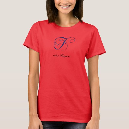 Letter F bloeit fantastisch T-shirt (Voorkant)