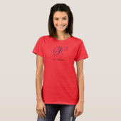 Letter F bloeit fantastisch T-shirt (Voorkant volledig)
