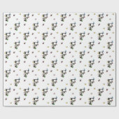 Letter F Bloemige Waterverf Vlinder Monogram    Cadeaupapier (Vlak)