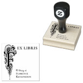 Letter F Botanische Ex Libris Boekplaat Stempel (Gestempeld)