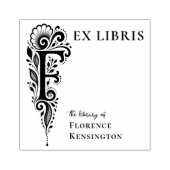 Letter F Botanische Ex Libris Boekplaat Stempel (Afrduk)