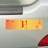 Letter F Bumpersticker (Op auto)