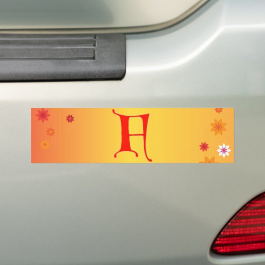 Letter F Bumpersticker (Op auto)