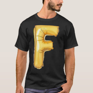 Letter F Capital Alphabet Camouflage Initiaal T-shirt