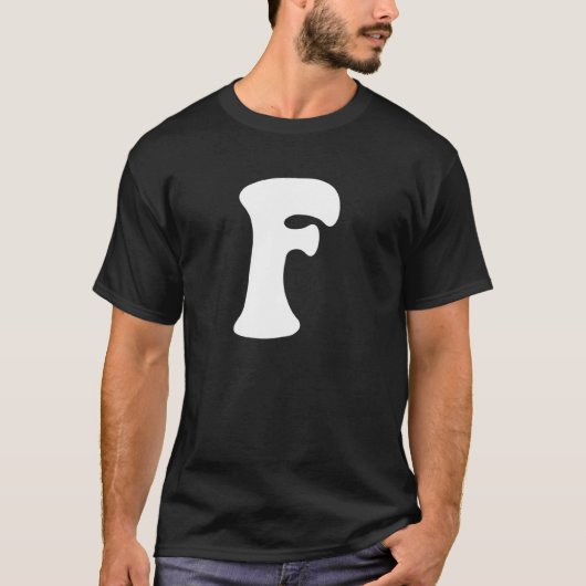 Letter F Capital Alphabet Team Groups Costume Matc T-shirt (Voorkant)