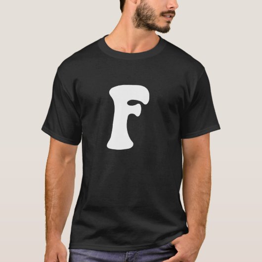 Letter F Capital Alphabet Team Groups Costume Matc T-shirt (Voorkant)