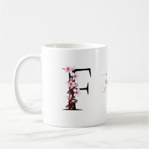 Letter F, Cherry Blossom | Naam Monogram