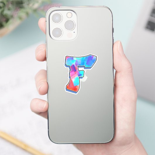 Letter F -  Color Mix Sticker (Telefoon)