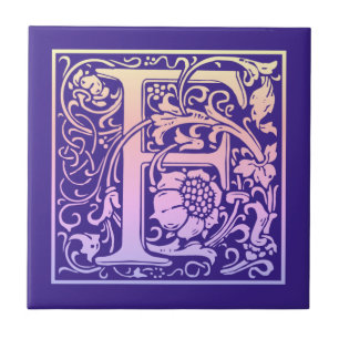 Letter F Colorful  First Letter Gradient Tegeltje