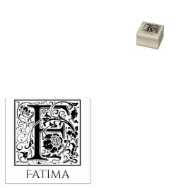 Letter F eerste brief met eigen naam Rubberstempel