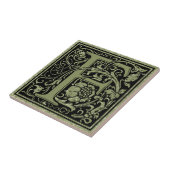 Letter F Eerste Letter Monogram Tegeltje (Zijkant)