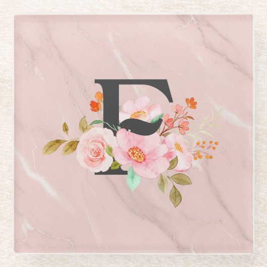 Letter F Glazen Onderzetter (Voorkant)