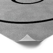 Letter F, Gothic Monogram Black Poster (Hoek)