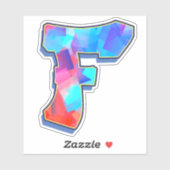 Letter F _ Graffiti alfabet letters Sticker (Vel)