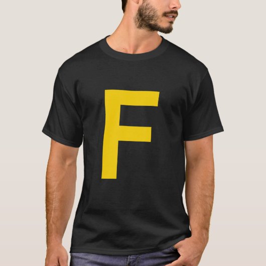 Letter F hoofdalfabet T-shirt (Voorkant)