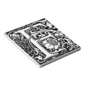 Letter F Medieval Monogram Initiaal Notitieblok (Schuin)