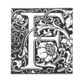 Letter F Medieval Monogram  Initiaal Notitieblok (Voorkant)