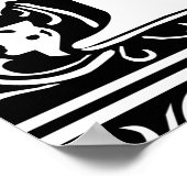 Letter F Medieval Monogram  Initiaal Poster (Hoek)