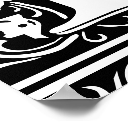 Letter F Medieval Monogram  Initiaal Poster (Hoek)