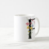 Letter F met bloemen Koffiemok (Voorkant rechts)