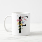 Letter F met bloemen Koffiemok (Links)