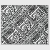 Letter F Middeleeuws Monogram Art Nouveau Cadeaupapier (Vlak)