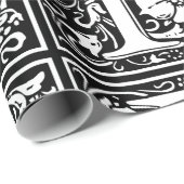 Letter F Middeleeuws Monogram Art Nouveau Cadeaupapier (Rol Hoek)