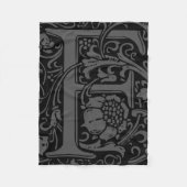 Letter F Middeleeuws Monogram Art Nouveau Fleece Deken (Voorkant)