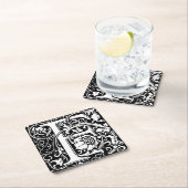 Letter F Middeleeuws Monogram Art Nouveau Kartonnen Onderzetters (Insitu)