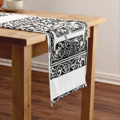 Letter F Middeleeuws Monogram Art Nouveau Korte Tafelloper (Voorbeeld)