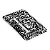 Letter F Middeleeuws Monogram Art Nouveau Magneet (Rechterzijde)