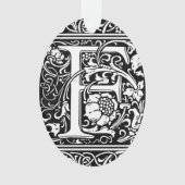Letter F Middeleeuws Monogram Art Nouveau Ornament (voorkant)