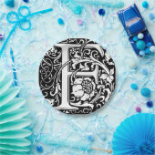 Letter F Middeleeuws Monogram Art Nouveau Papieren Bordje (Feest)