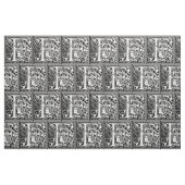 Letter F Middeleeuws Monogram Art Nouveau Stof (Fat Quarter)