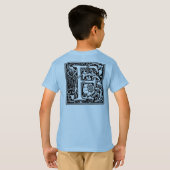 Letter F Middeleeuws Monogram Art Nouveau T-shirt (Achterkant volledig)
