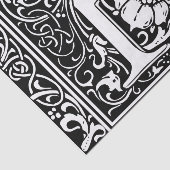 Letter F Middeleeuws Monogram Art Nouveau Tissuepapier (Detail)