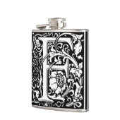Letter F Middeleeuwse Monogram Art Nouveau Heupfles (Links)