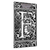 Letter F Middeleeuwse Monogram Art Nouveau Klembord (Rechts)