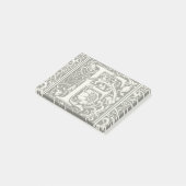 Letter F Middeleeuwse Monogram Art Nouveau Post-it® Notes (Schuin)