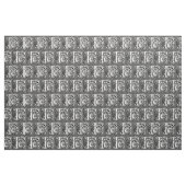 Letter F Middeleeuwse Monogram Art Nouveau Stof (Yard (91,4 cm))