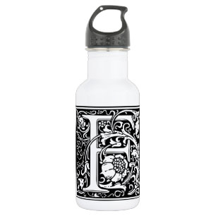 Letter F Middeleeuwse Monogram Art Nouveau Waterfles